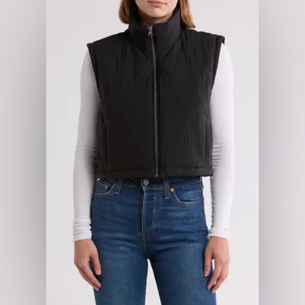 Thread and Supply Minimalist Puffer Vest Womens Size Small NWT New Cropped